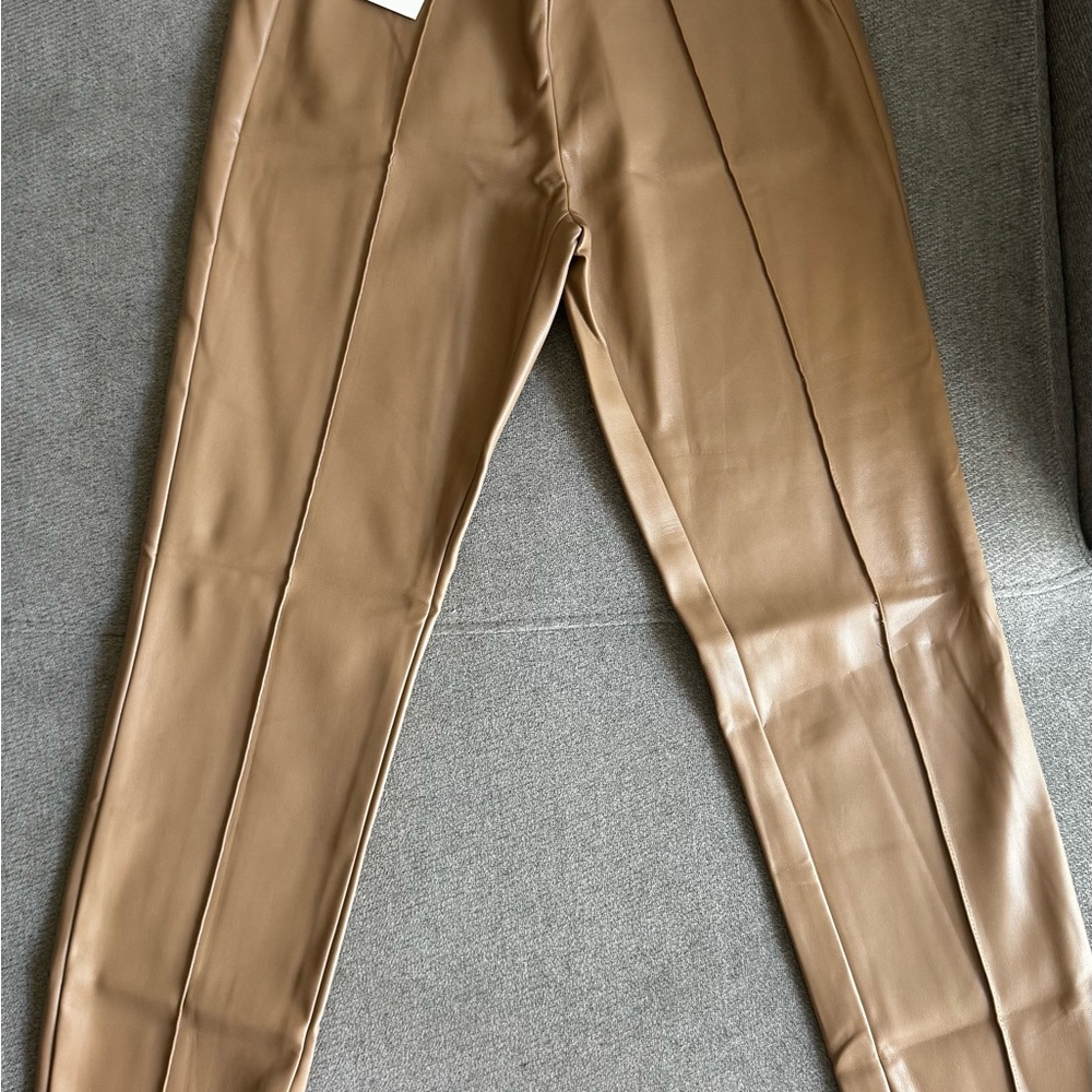 Zara Women’s Camel Leather Pants